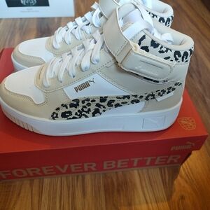 Women's Puma Carina Street Mid Animal Sneaker US Size 8